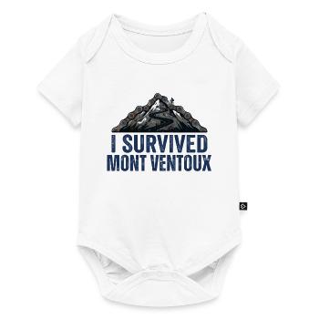 Ich habe Mont Ventoux Radkunst überlebt - Baby Premium Kurzarmbody - Weiß - Vorne