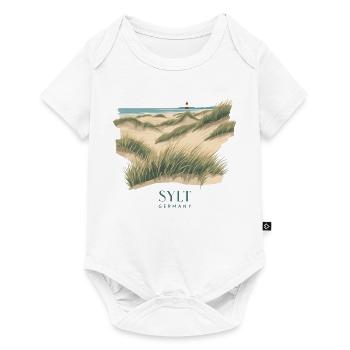 Sylt Dünen | Vintage Nordsee Poster - Baby Premium Kurzarmbody - Weiß - Vorne