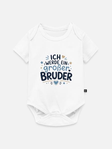 Ich werde ein großer Bruder - Baby Premium Kurzarmbody - Weiß