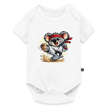 Süßer Koala macht Karate - Baby Premium Kurzarmbody - Weiß - Vorne