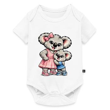Süßer Koala – Große Schwester - Baby Premium Kurzarmbody - Weiß - Vorne