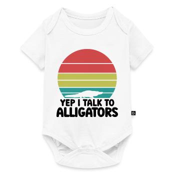 Alligator Silhouette Retro - Baby Premium short-sleeve bodysuit - white - Front