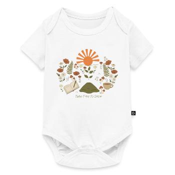 Take Time To Grow – Sonnenpfad - Baby Premium Kurzarmbody - Weiß - Vorne