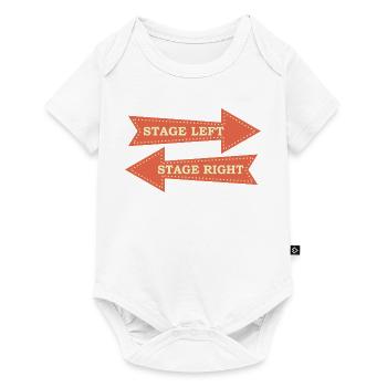 Theaterdrama Lustige Bühne Links Rechts Dramatik - Baby Premium Kurzarmbody - Weiß - Vorne