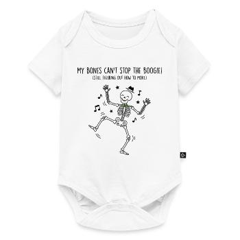 Skelett tanzt Boogie - Baby Premium Kurzarmbody - Weiß - Vorne