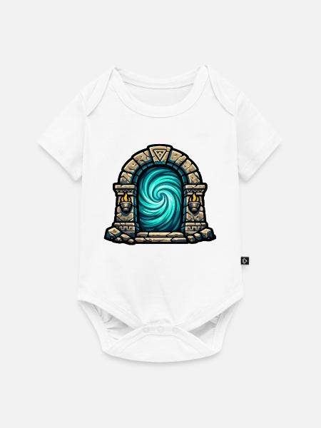 Steinportal Wirbelzauber - Baby Premium Kurzarmbody - Weiß