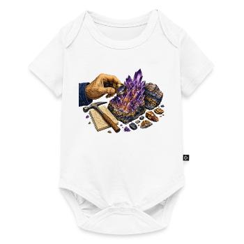 Geologie und violette Geoden - Baby Premium Kurzarmbody - Weiß - Vorne