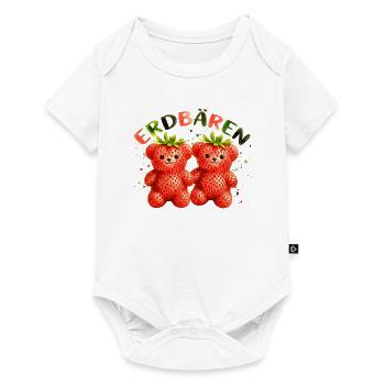Erdbären Süßes Erdbeere Bären Wortspiel Design - Baby Premium Kurzarmbody - Weiß - Vorne