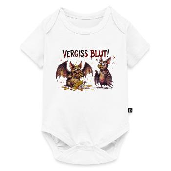 Vergiss Blut Pommes Fledermaus Halloween Design - Baby Premium Kurzarmbody - Weiß - Vorne