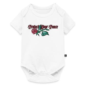 Protect Your Peace: Rose Floral - Baby Premium short-sleeve bodysuit - white - Front