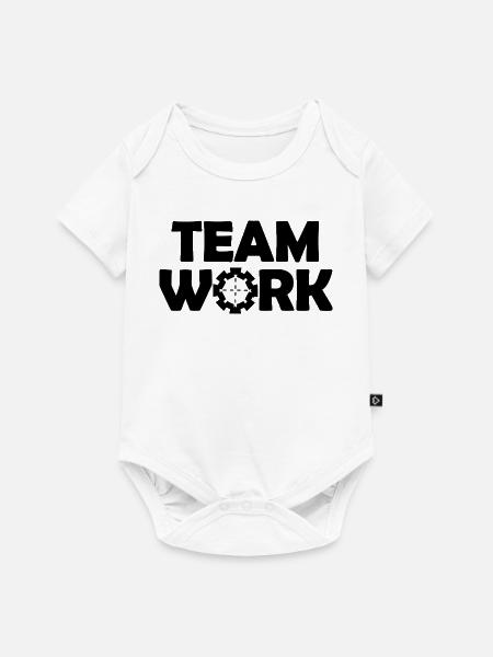 Teamarbeit - Baby Premium Kurzarmbody - Weiß