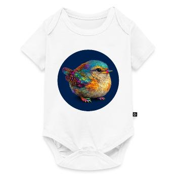 Colorful rainbow bird - Baby Premium short-sleeve bodysuit - white - Front