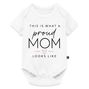 So sieht eine stolze Mama aus - Baby Premium Kurzarmbody - Weiß - Vorne
