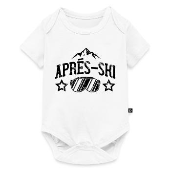 Apres Ski - Baby Premium Kurzarmbody - Weiß - Vorne