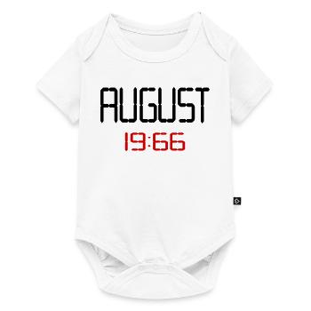 60. Geburtstag August 1966 - Baby Premium Kurzarmbody - Weiß - Vorne