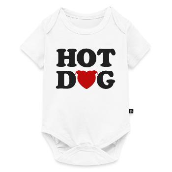 Herzkopf-Hotdog - 031 - Baby Premium Kurzarmbody - Weiß - Vorne