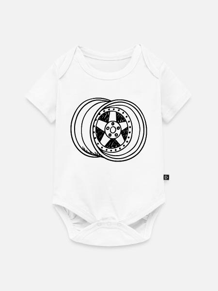 Felge - Baby Premium Kurzarmbody - Weiß