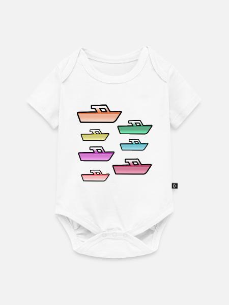 Motorboote - Baby Premium Kurzarmbody - Weiß