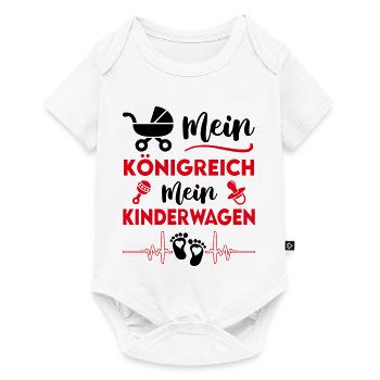 Kinderwagen König Oberhaupt Prinz Babysprüche - Baby Premium Kurzarmbody - Weiß - Vorne
