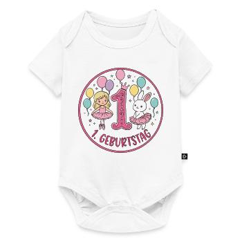 1. Geburtstag Ballerina  - Baby Premium Kurzarmbody - Weiß - Vorne