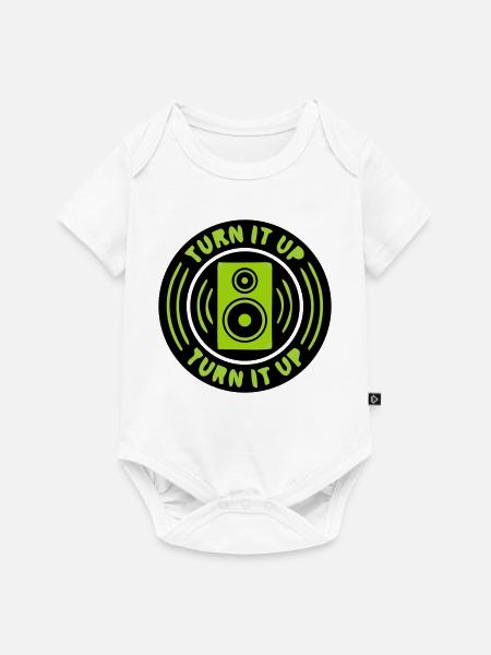 Lautsprecher Musik Abzeichen - Baby Premium Kurzarmbody - Weiß