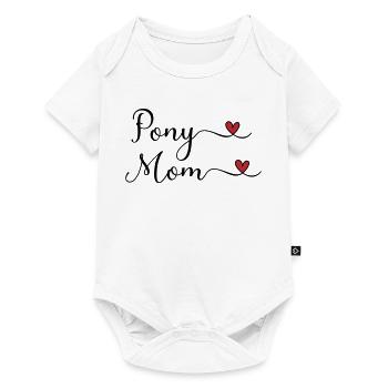Pony Mama - Baby Premium Kurzarmbody - Weiß - Vorne