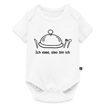 Ich esse, also bin ich - Baby Premium Kurzarmbody - Weiß - Vorne