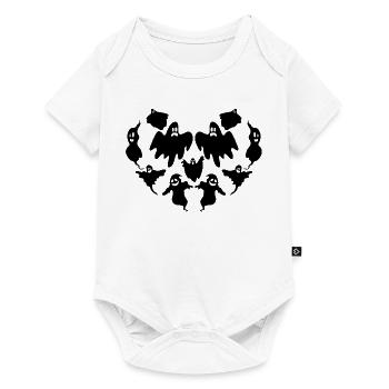 Cœur Halloween Fantôme Halloween Fantôme - Body à manches courtes Premium Bébé - blanc - Devant