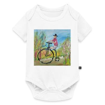  Hochrad - Baby Premium Kurzarmbody - Weiß - Vorne