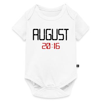 10. Geburtstag, August 2016 - Baby Premium Kurzarmbody - Weiß - Vorne