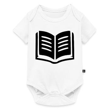 Buch Bücher lesen - Baby Premium Kurzarmbody - Weiß - Vorne