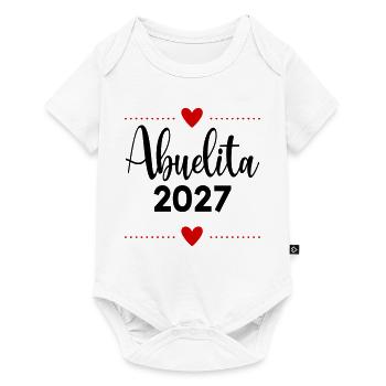 Granny Abuelita 2027, Spanien - Baby Premium Kurzarmbody - Weiß - Vorne