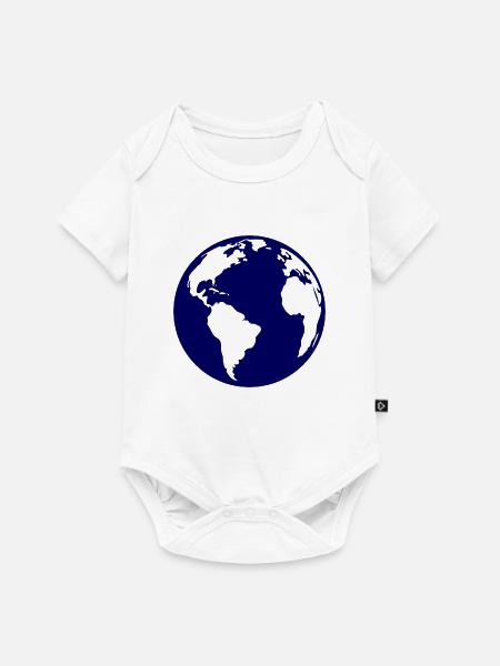 Erde - Baby Premium Kurzarmbody - Weiß