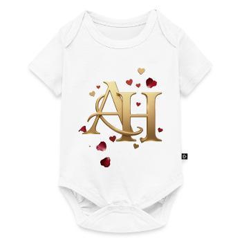 Goldenes AH Herzensschrift - Baby Premium Kurzarmbody - Weiß - Vorne