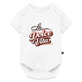 La Dolce Vita Retro Script - Baby Premium Kurzarmbody - Weiß - Vorne