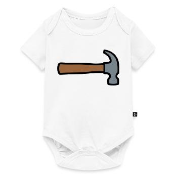 Zimmermannshammer Werkzeug Icon - Baby Premium Kurzarmbody - Weiß - Vorne