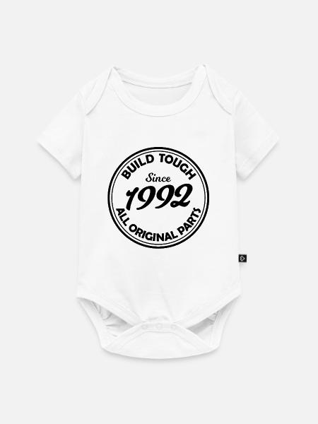 Geboren in 1992 - Baby Premium Kurzarmbody - Weiß