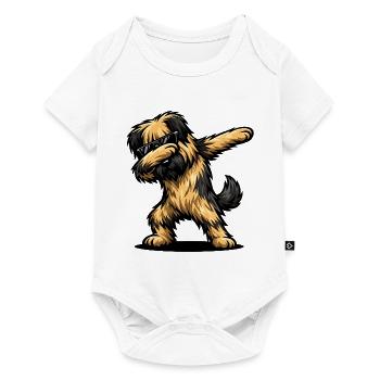 Dabbing Briard - Baby Premium Kurzarmbody - Weiß - Vorne