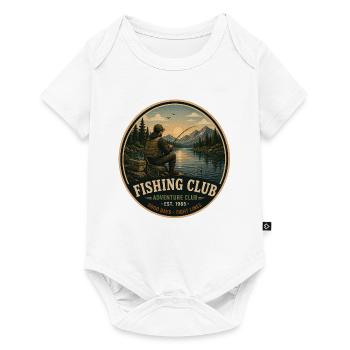 Angelclub Vintage Abenteuergrafik - Baby Premium Kurzarmbody - Weiß - Vorne