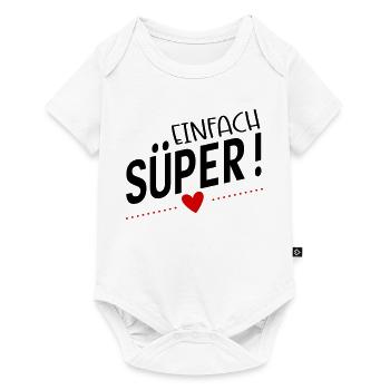 Süper - Baby Premium Kurzarmbody - Weiß - Vorne