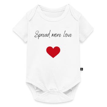 Spread more love - Baby Premium Kurzarmbody - Weiß - Vorne