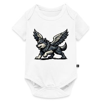 Flügelwolf Majestätisch - Baby Premium Kurzarmbody - Weiß - Vorne