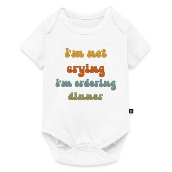 Tenue rétro drôle pour bébé Je ne pleure pas Je commande - Body à manches courtes Premium Bébé - blanc - Devant