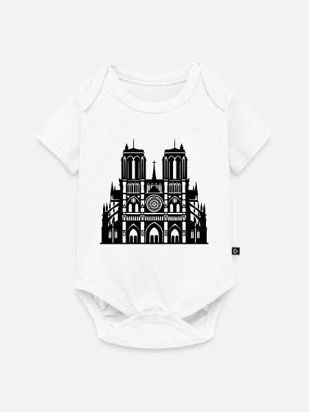 Notre-Dame de Paris  - Baby Premium Kurzarmbody - Weiß