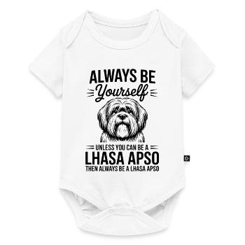 Lhasa Apso Drôle, Cadeau Lhasa Apso - Body à manches courtes Premium Bébé - blanc - Devant