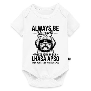 Lhasa Apso Drôle, Cadeau Lhasa Apso - Body à manches courtes Premium Bébé - blanc - Devant