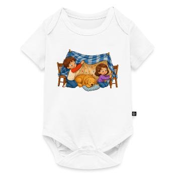 Children's Blanket Cave with Dog Cuddly Motif - Baby Premium short-sleeve bodysuit - white - Front
