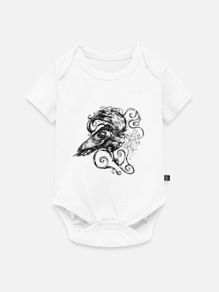 HEXENVOGEL - Baby Premium Kurzarmbody - Weiß