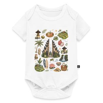 Bali | Tempel, Tropen & Fernweh - Baby Premium Kurzarmbody - Weiß - Vorne