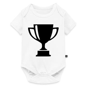 Pokal Sport Wettbewerb Geschenk - Baby Premium Kurzarmbody - Weiß - Vorne